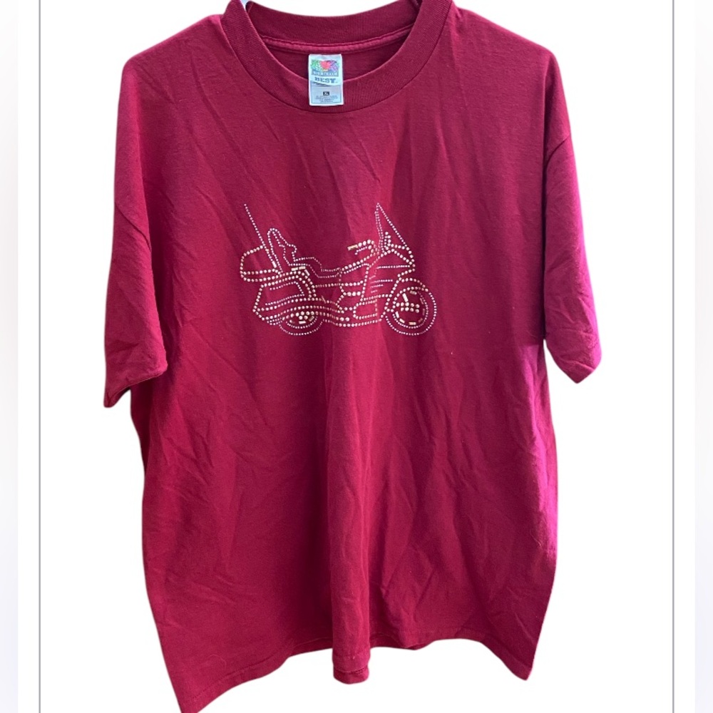 Fruit of the Loom custom made Honda Goldwing T-shirt with bling. Vintage. XL
.